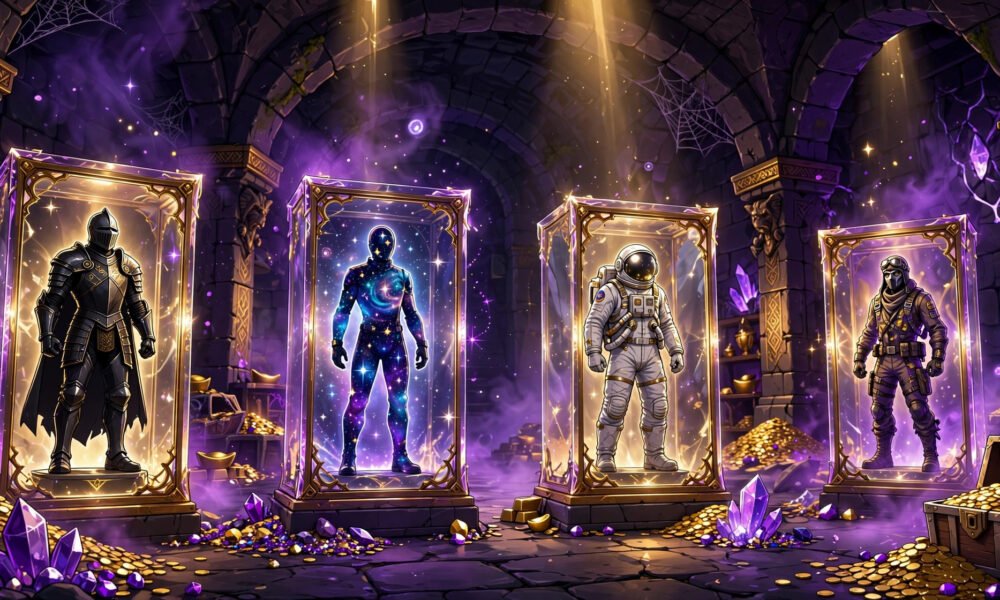 Rarest Fortnite skins in 2026, legendary outfits in display cases