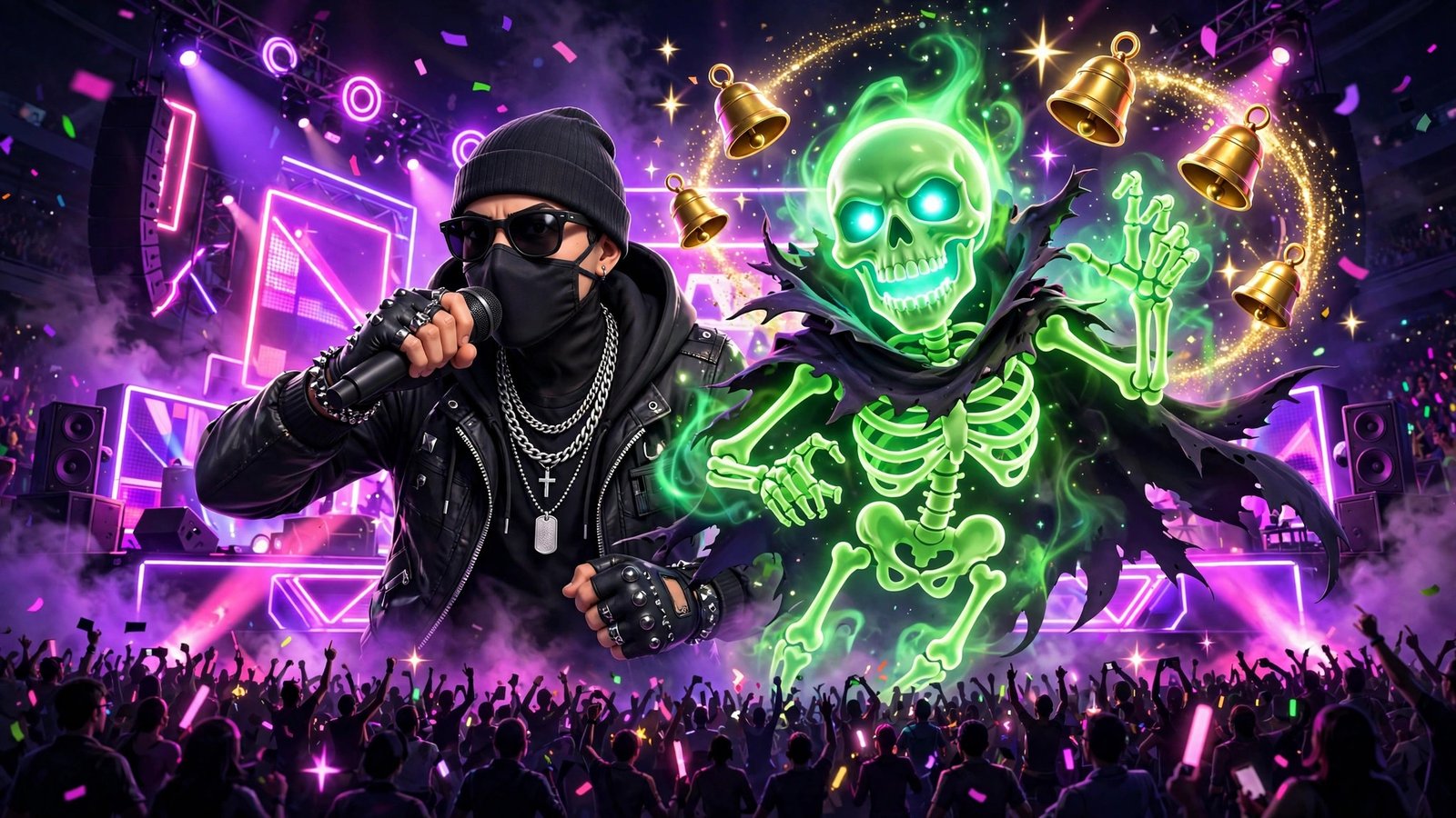 Fortnite Yeat Icon Series bundle artwork showing the Yeat and Twizz outfits on a neon stage